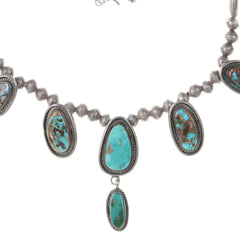 Vintage Navajo Silver turquoise choker necklace - Estate Fresh Austin