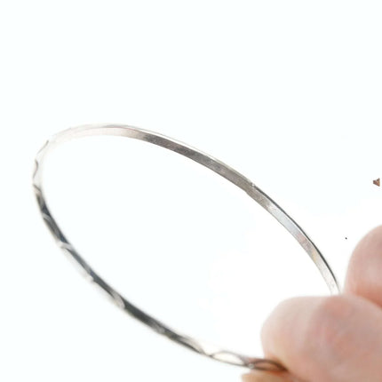 Vintage Navajo stamped sterling bangle - Estate Fresh Austin