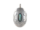 Vintage Navajo Stampwork high grade turquoise pendant - Estate Fresh Austin