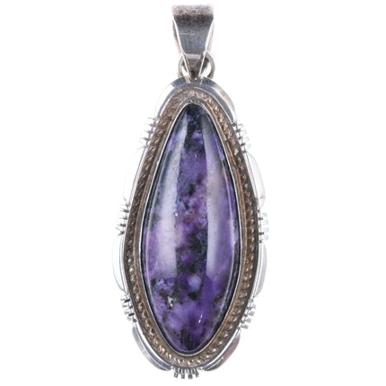 Vintage Navajo Sterling and charoite pendant - Estate Fresh Austin