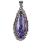 Vintage Navajo Sterling and charoite pendant - Estate Fresh Austin