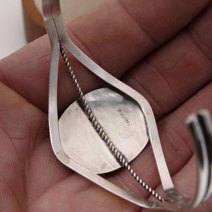 6.5" Vintage Navajo Sterling and gold cuff bracelet - Estate Fresh Austin