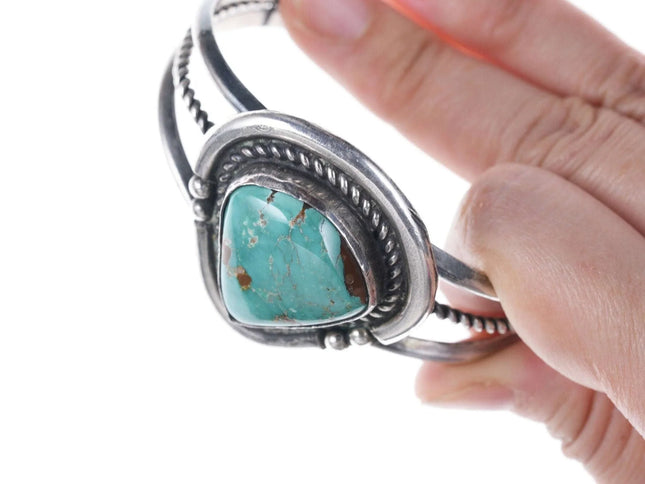 Vintage Navajo Sterling and turquoise bracelet h - Estate Fresh Austin
