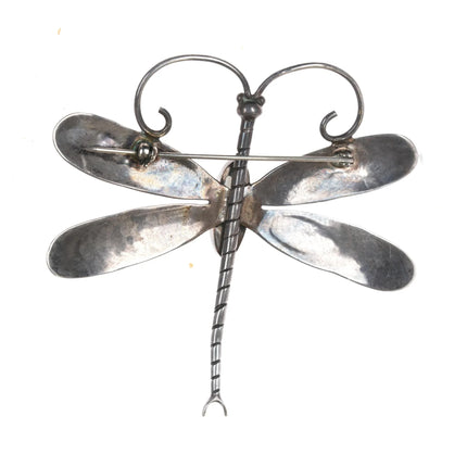 Vintage Navajo sterling and turquoise dragonfly pin - Estate Fresh Austin