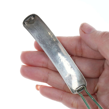 Vintage Navajo Sterling and turquoise hair piece yt - Estate Fresh Austin