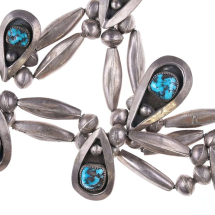 Vintage Navajo Sterling and turquoise necklace - Estate Fresh Austin