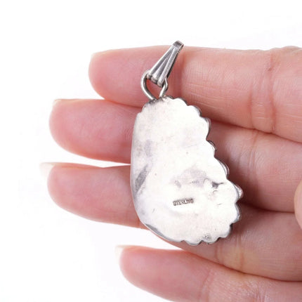 Vintage Navajo sterling and turquoise pendant n - Estate Fresh Austin