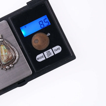 Vintage Navajo sterling and turquoise pendant n - Estate Fresh Austin