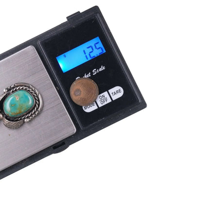 Vintage Navajo sterling and turquoise pendant r - Estate Fresh Austin