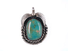 Vintage Navajo sterling and turquoise pendant r - Estate Fresh Austin
