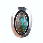 Vintage Navajo Sterling and turquoise shadowbox pendant/pin - Estate Fresh Austin