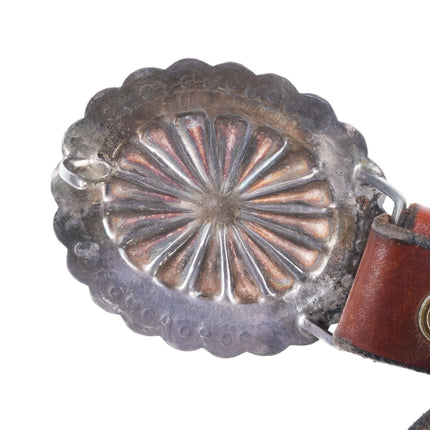 Vintage Navajo Sterling buckle with turquoise on 30"-35" belt - Estate Fresh Austin