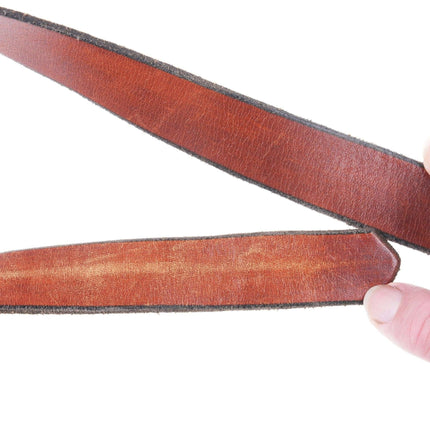 Vintage Navajo Sterling buckle with turquoise on 30"-35" belt - Estate Fresh Austin