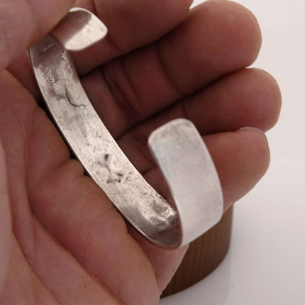 6" Vintage Navajo Sterling chip inlay Cuff Bracelet - Estate Fresh Austin