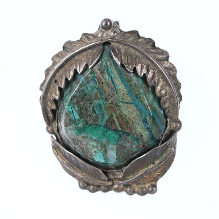 Vintage Navajo sterling silver chrysocolla pendant/bolo - Estate Fresh Austin