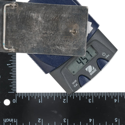 Vintage Navajo sterling claw belt buckle in overlay style - Estate Fresh Austin