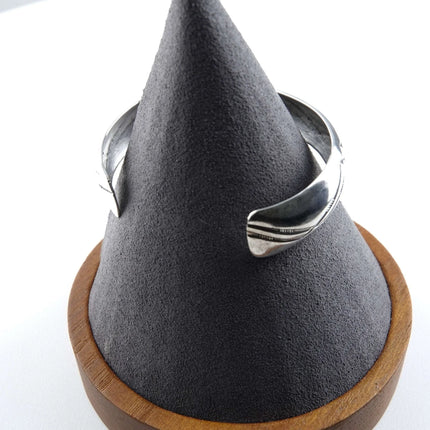 6.25" Vintage Navajo Sterling Cuff Bracelet Signed J - Estate Fresh Austin