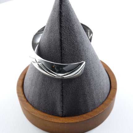 6.25" Vintage Navajo Sterling Cuff Bracelet Signed J - Estate Fresh Austin