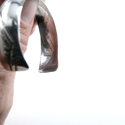 6.25" Vintage Navajo Sterling Cuff Bracelet Signed J - Estate Fresh Austin