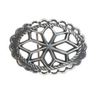 Vintage Navajo Sterling hand stamped cast silver belt buckle - Estate Fresh Austin