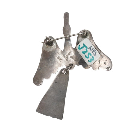 Vintage Navajo sterling peyotebird pin - Estate Fresh Austin