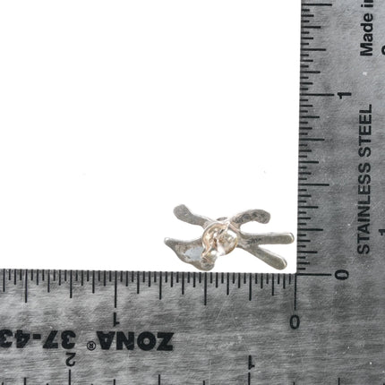 Vintage Navajo sterling roadrunner earrings with turquoise - Estate Fresh Austin