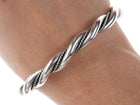 Vintage Navajo Sterling rope style cuff bracelet - Estate Fresh Austin