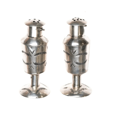 Vintage Navajo Sterling salt and pepper shakers - Estate Fresh Austin