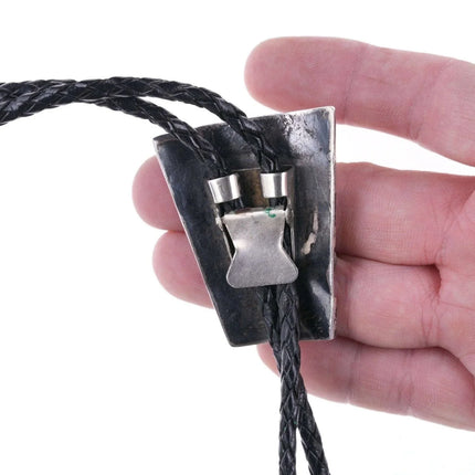 Vintage Navajo Sterling turquoise bolo tie - Estate Fresh Austin