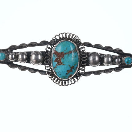 Vintage Navajo Sterling turquoise pin - Estate Fresh Austin