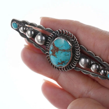 Vintage Navajo Sterling turquoise pin - Estate Fresh Austin