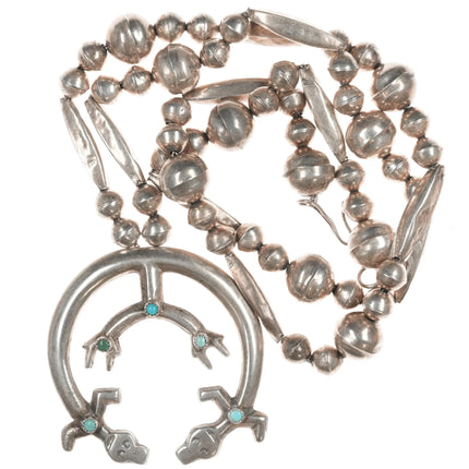 Vintage Navajo Sterling Yei Pendant with turquoise necklace - Estate Fresh Austin