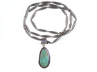 Vintage Navajo Sterling silver/turquoise beaded necklace/pendant - Estate Fresh Austin