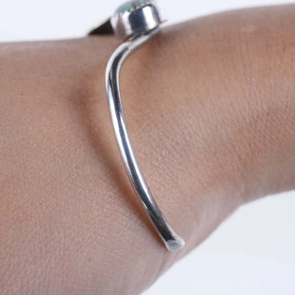 6.5" Vintage Navajo Sterling/turquoise cuff bracelet e - Estate Fresh Austin