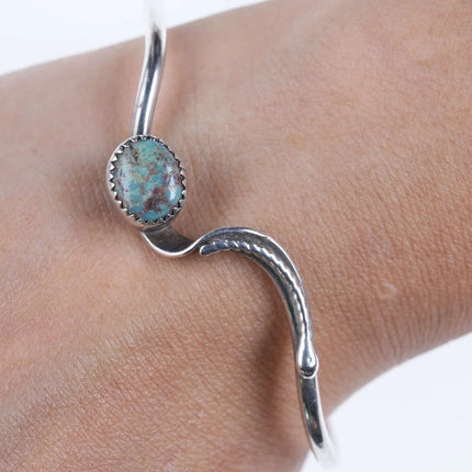 6.5" Vintage Navajo Sterling/turquoise cuff bracelet e - Estate Fresh Austin