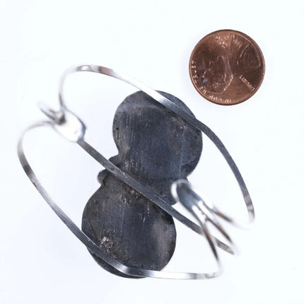 6"Vintage Navajo Sterling/turquoise cuff bracelet n - Estate Fresh Austin