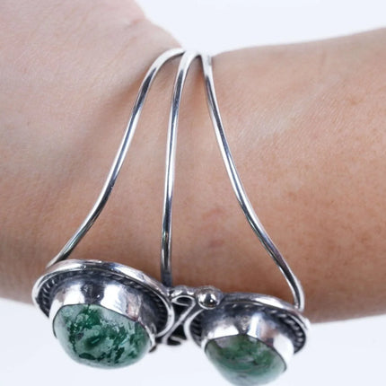 6"Vintage Navajo Sterling/turquoise cuff bracelet n - Estate Fresh Austin