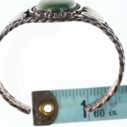 6" 1940's Vintage Navajo Sterling/Turquoise Cuff Bracelet - Estate Fresh Austin