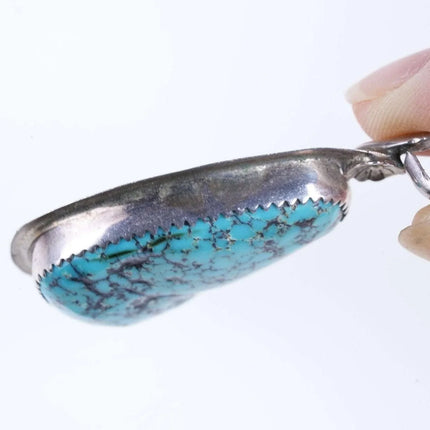 Vintage Navajo sterling/turquoise pendant on 18" necklace - Estate Fresh Austin