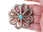 Vintage Navajo Sterling/turquoise Tufa Cast pin - Estate Fresh Austin