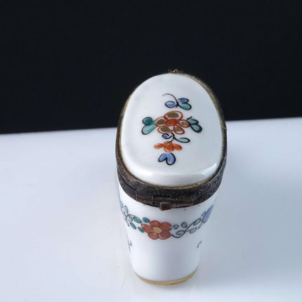 Vintage Neiman Marcus Limoges Hand Painted Trinket box shaped like a shoe - Estate Fresh Austin