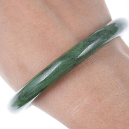 Vintage Nephrite Jade Bangle - Estate Fresh Austin