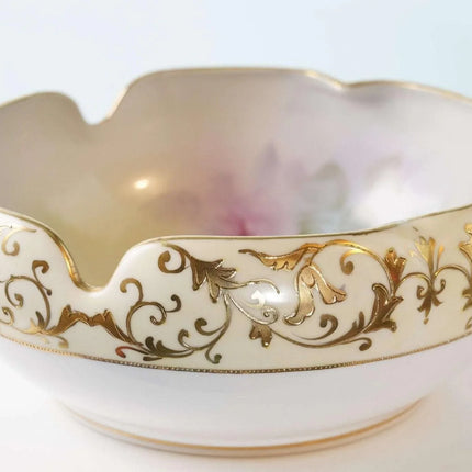Vintage Noritake hand painted artist signed bowl - Estate Fresh Austin