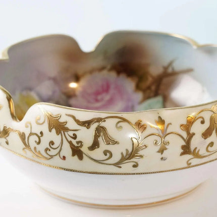 Vintage Noritake hand painted artist signed bowl - Estate Fresh Austin