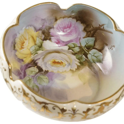 Vintage Noritake hand painted artist signed bowl - Estate Fresh Austin