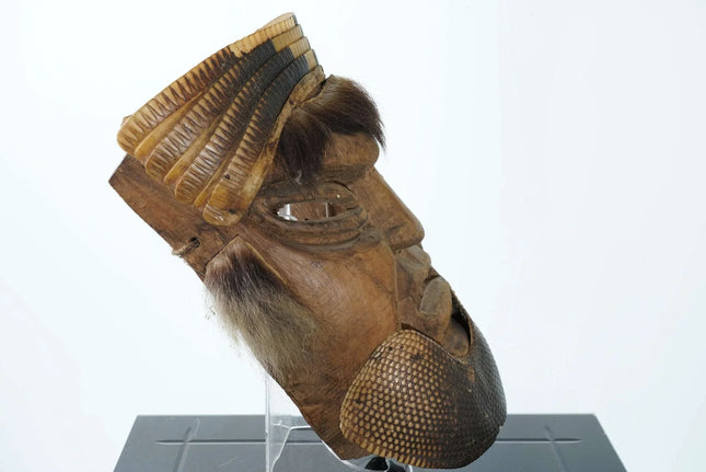 Vintage Oaxaca Mexico Armadillo Dance mask 2 - Estate Fresh Austin