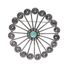 Vintage Pueblo Native American twisted silver wire turquoise pin - Estate Fresh Austin