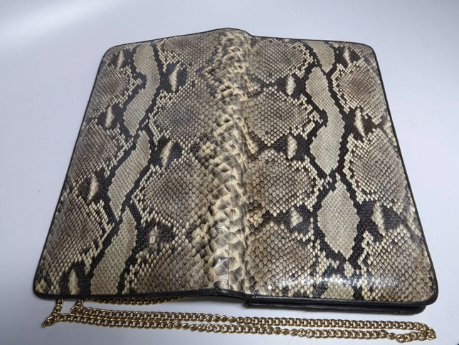 Vintage Python Snake Skin and Leather Evening Bag - Estate Fresh Austin