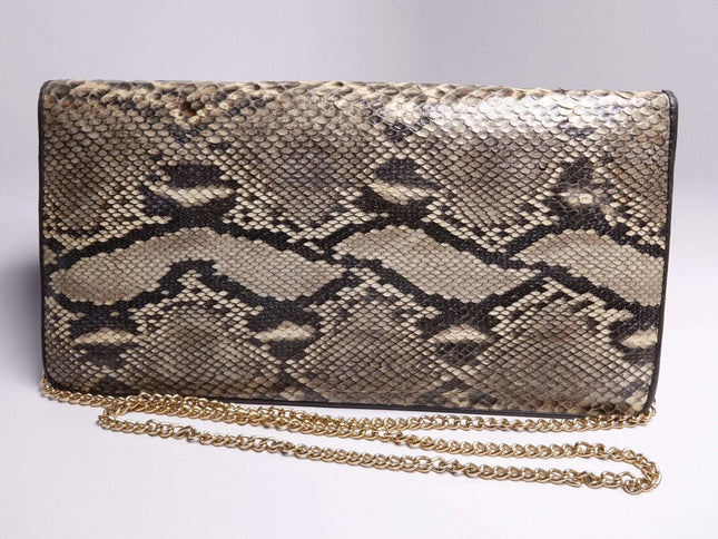 Vintage Python Snake Skin and Leather Evening Bag - Estate Fresh Austin
