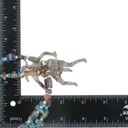 Vintage Redhawk Hopi sterling and handmade beaded necklace - Estate Fresh Austin